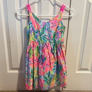 Lilly Pulitzer Girls Pink Multi Floral Sundress